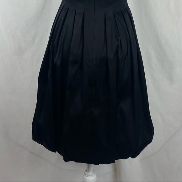 Maggy London Black Satin Glam Feminine Event Balloon Skirt Dress NWOT Size 4 - Picture 7 of 12